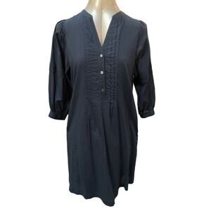J McLaughlin Pullover Sabina Cotton Dress Women's Size Medium Navy Blue
